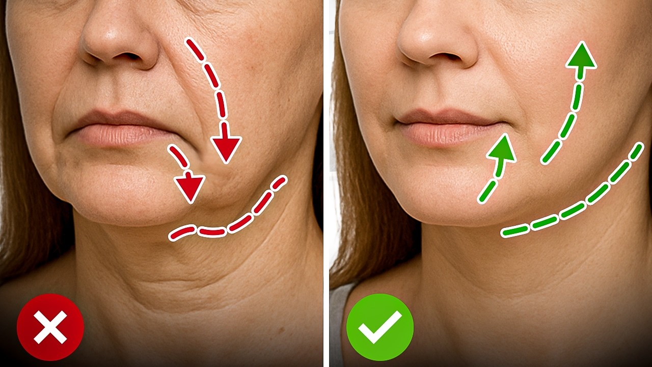 Опущенные уголки губ, брыли, поплывший овал и недовольное лицо? Исправь это за 10 МИНУТ