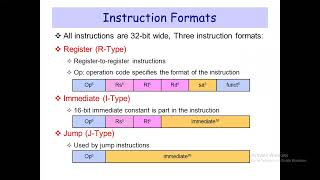 Lecture 12: MIPS Instruction Formats