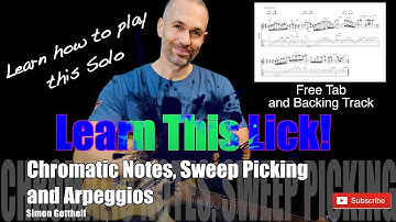 Learn This Lick / Chromatic notes, Sweep Picking and Arpeggios / Guitar Lesson