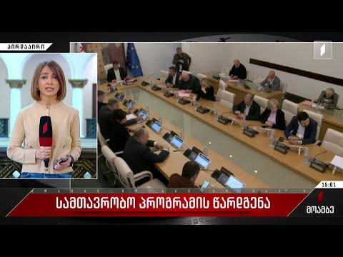სამთავრობო პროგრამის წარდგენა