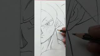 How to draw goku ultra instinct step-by-step #animearttutorial #animedrawing