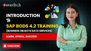 Introduction to SAP BODS 4.2 (Business Objects Data Services) Training | ZaranTech
