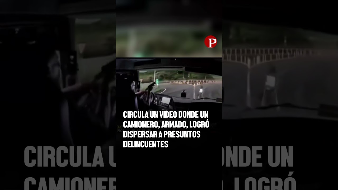 CAMIONERO SACÓ SU 4RMA Y AHUYENTÓ A PRESUNTOS L4DR0NES EN CARRETERA
