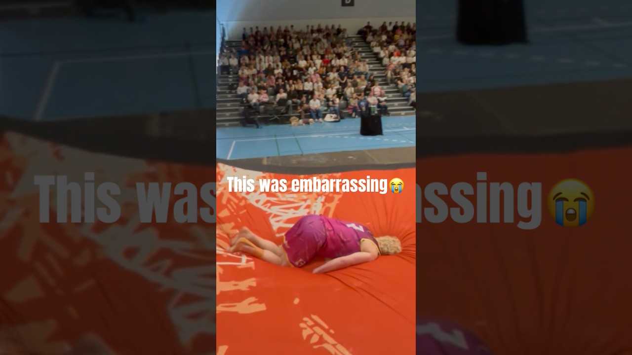 This was so embarrassing!😭😩 #airtrack #gymnast #gymnastics #flips #flip #tumbling #trampoline