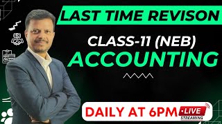 Last Minute Revision for Accounting - Class- 11 (NEB)