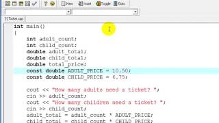 C++ Ticket Price Calculation