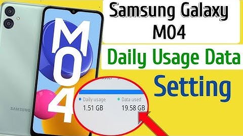 Samsung Galaxy M04 Mobile Set Daily Use Data kaise kare / how to Data Usege Setting in samsung m04