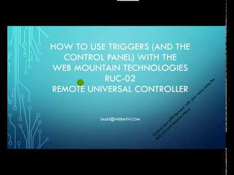 Using UPB Triggers and the Control Panel on the RUC 02
