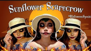Halloween Makeup look | Sunflower ScareCrow