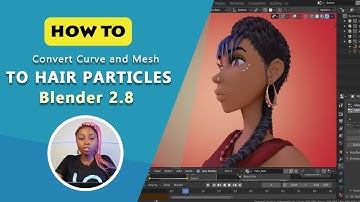 How to Convert Curve and Mesh to Hair Particles blender 2.8