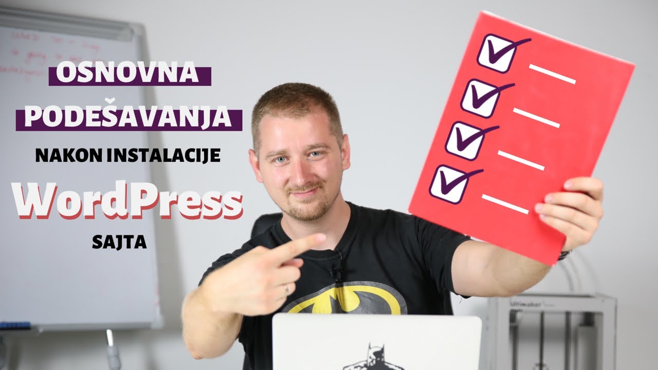 Osnovna podešavanja nakon instalacije WordPress web sajta - YouTube