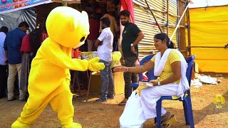 VINOD TEDDY BEAR MANUKOTA-26 Telugu Vinod Teddy Bear 😂 Teddy Love Proposal To Aunty #comedy #funny