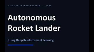 Autonomous Rocket Lander using DRL