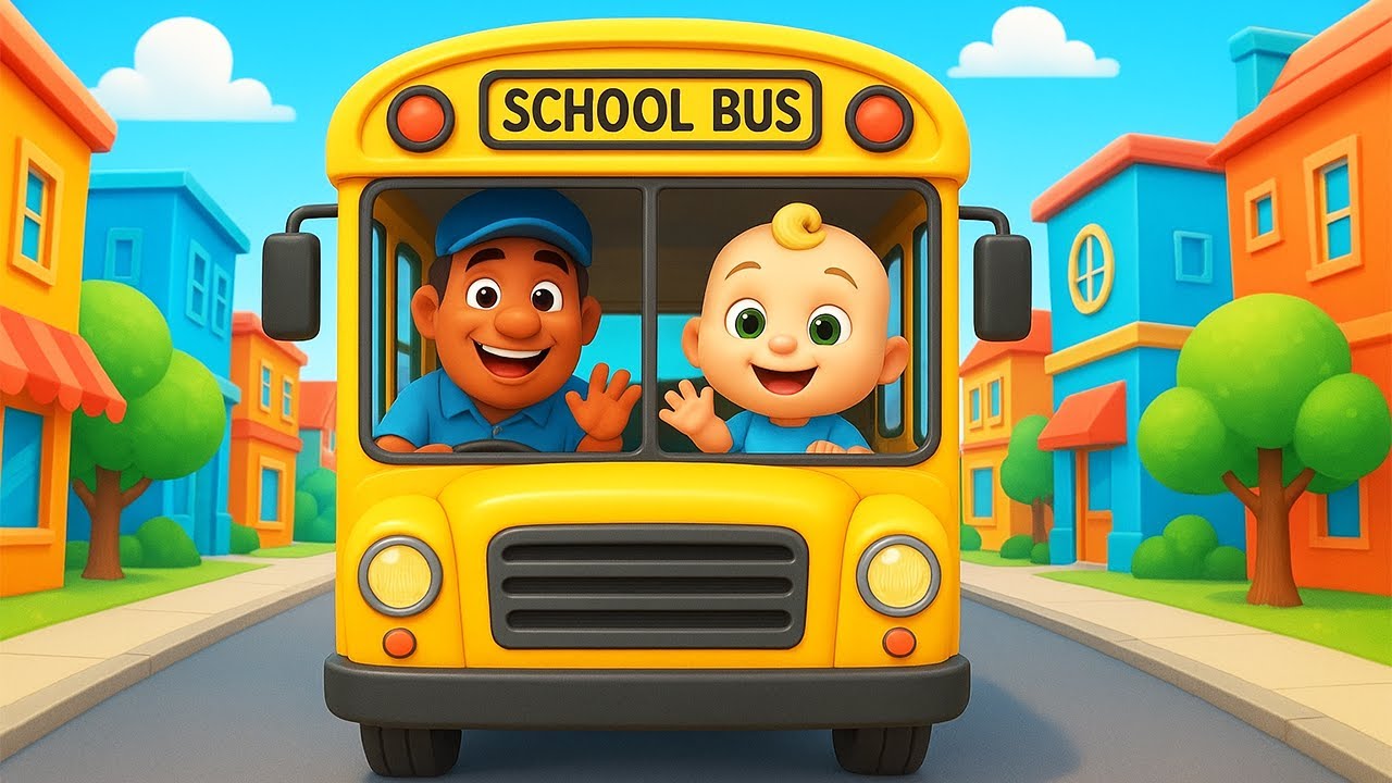 Wheels On The Bus | JJ Enjoy The Bus Ride with Friends | Nursery Rhyme