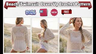 Beach Cover Up Crochet Pattern Free PDF (Crochet Swimsuit Cover Up)
