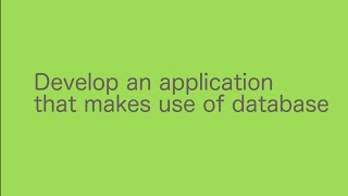 Develop an application that makes use of database