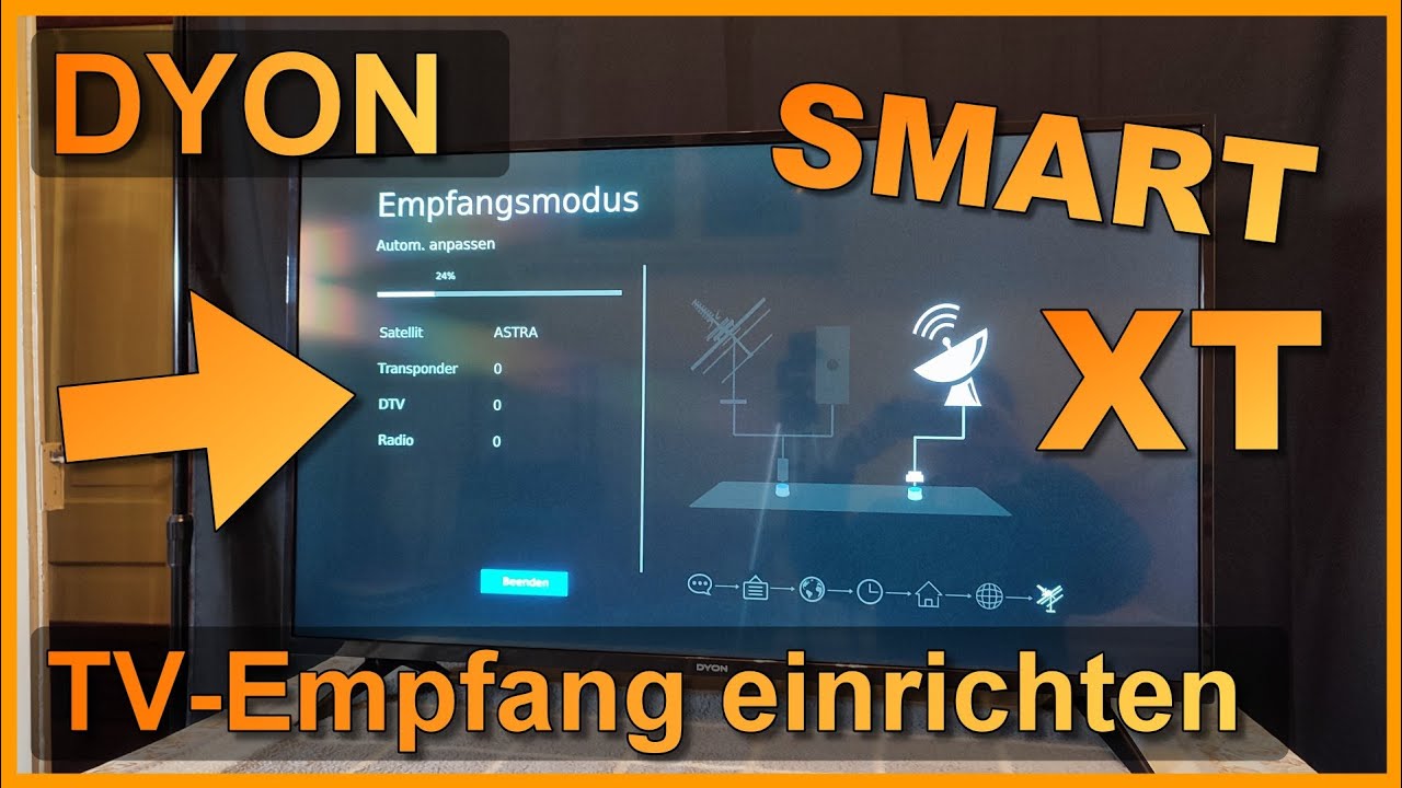 TV-Empfang einrichten: DYON Smart XT Full HD Fernseher (Smart 43 XT) - YouTube