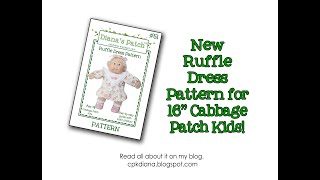 #51 RUFFLE DRESS PATTERN for 16" Cabbage Patch Kids - CPKDIANA screenshot 5