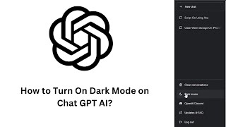 How to Turn On Dark Mode on Chat GPT AI? Enable Dark Mode on Chat GPT | Chat GPT Writer AI Dark Mode