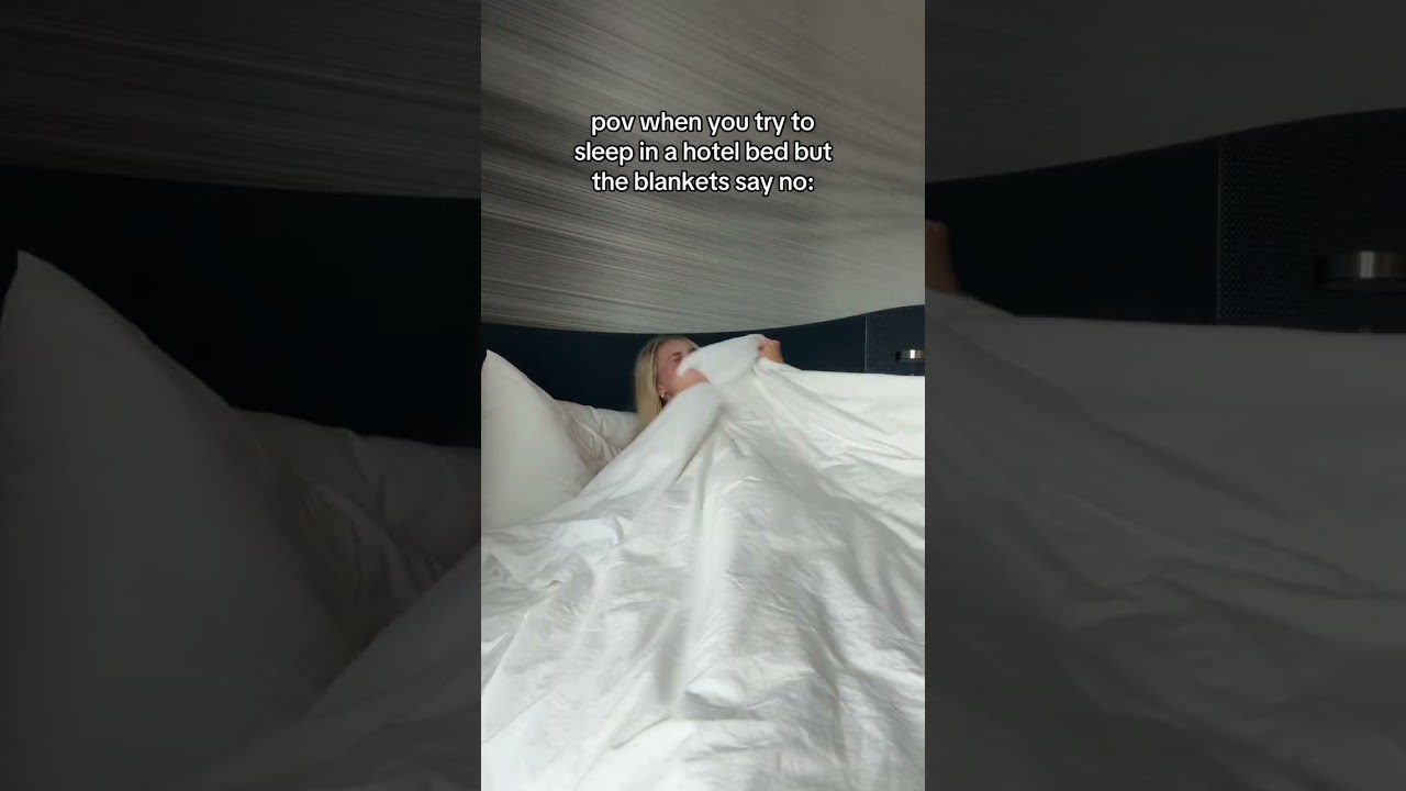 genuinely punch myself in the face #foryou #relatable #hotel #sleeping #fyp