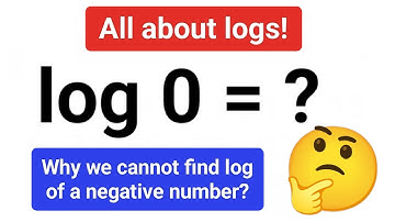 What is the value of log 0 | Why we cannot find the value of log 0 and negative numbers? #logarithm