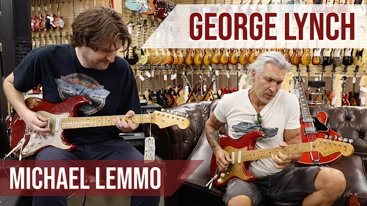 George Lynch jamming with Michael Lemmo at Norman's Rare Guitars