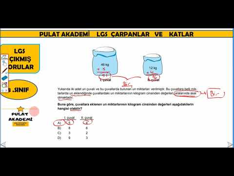 Çarpanlar ve Katlar LGS çıkmış soruları (2023 soruları dahil)