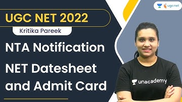 NTA Notification | NET Datesheet and Admit Card | Kritika Pareek