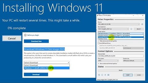 Tải bản gốc, tạo USB, cài đặt Windows 11 Bypass TPM 2.0 and Secure Boot.