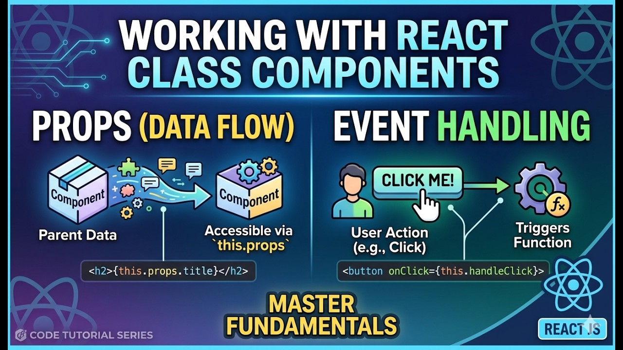 Working with React Class Components: Props and Event Handling - YouTube
