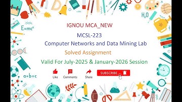 MCSL 223 SOLVED ASSIGNMENT | MCSL 223 IGNOU Solved Assignment July-2025 & Jan-2026 | MCA_NEW | IGNOU