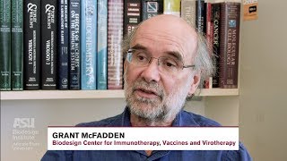 Grant McFadden explains oncolytic virotherapy research at Biodesign