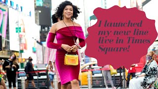 Launching my new line Xévonquii during Times Square Fashion Week. New York Fashion Week 2020