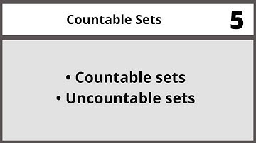 Countable sets Measure and Theory in Hindi Urdu MTH426 LECTURE 05