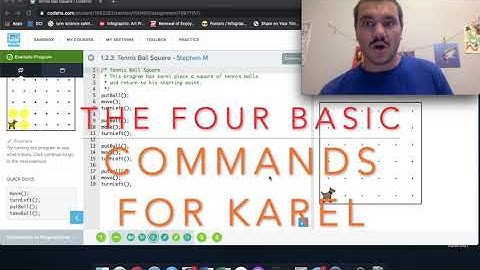 CodeHS: Karel Video #3 - The four basic commands for Karel
