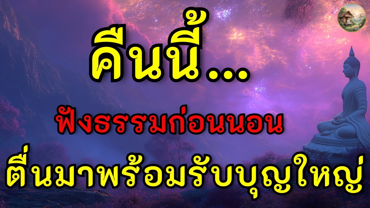 คืนนี้...ฟังธรรมก่อนนอน...ดึงดูดบุญบารมีในยามหลับ ตื่นมาพร้อมรับบุญใหญ่