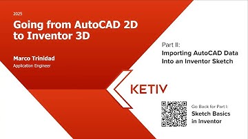 Two Methods to Import AutoCAD 2D Into Inventor 3D | AutoCAD to Inventor 101 [KETIV Virtual Academy]
