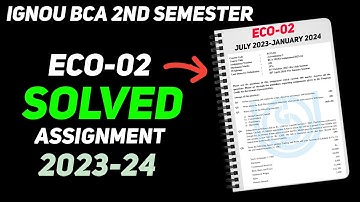 ECO-02 Solved Assignment 2023-24 (July-January) || IGNOU BCA 2nd Semester