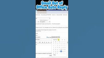 Automatisch antwoord bij afwezigheid van Gmail #shorts