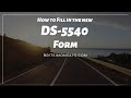 How to fill in the  DS-5540