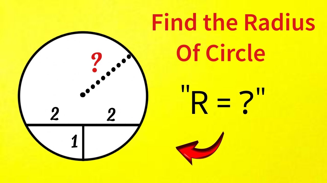 A Nice Geometry Problem | How to Find the Radius of this Circle