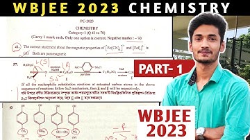 WBJEE 2023 CHEMISTRY Question Paper Detailed Solution in Bangali | WBJEE 2023 question and Answers
