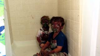 Adorable Kids Caught by Dad after painting themselves Resimi