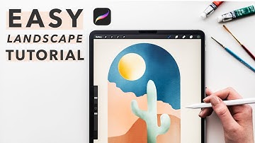 How to Paint A Desert Landscape Scene in Procreate