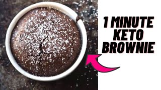1 MINUTE KETO BROWNIE IN MICROWAVE 1 MINUTE KETO BROWNIE IN MICROWAVE