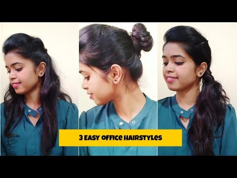 3 Easy Quick Everyday Hairstyles For Office Work Preeti