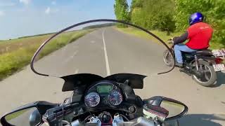 Kawasaki Concours 14 / GTR1400. Обзор с места водителя.