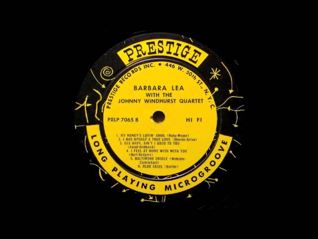 Barbara Lea. With The Johnny Windhurst Quintets - YouTube