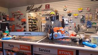 가장 크고 가장 나쁜 전기톱 새로운 STIHL MS881 매그넘