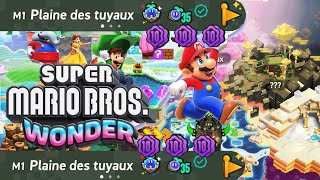Super Mario Bros Wonder- Astuces : tous les stages du monde 1 à 100% (tous les collectables) - HD-FR